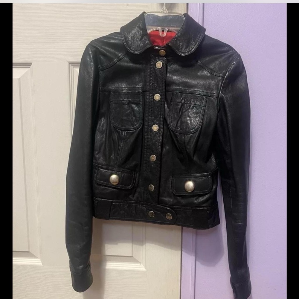 Dolce & Gabbana vintage black motor leather jacket